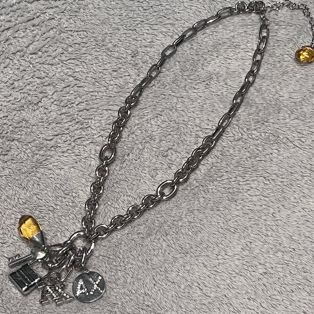Armani Exchange Brutalist Charm Adjustable Runway Necklace - Vintage & Rare!